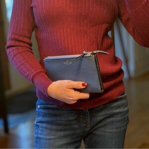 Kate Spade New York Quiet Luxury Aesthetic Leila Too Double Zip Wallet (EUC)